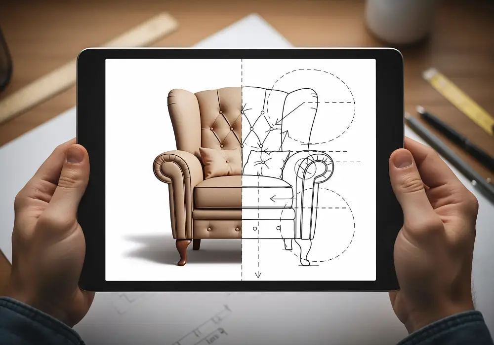 1. استلام المتطلبات من العميل (Furniture Brief)